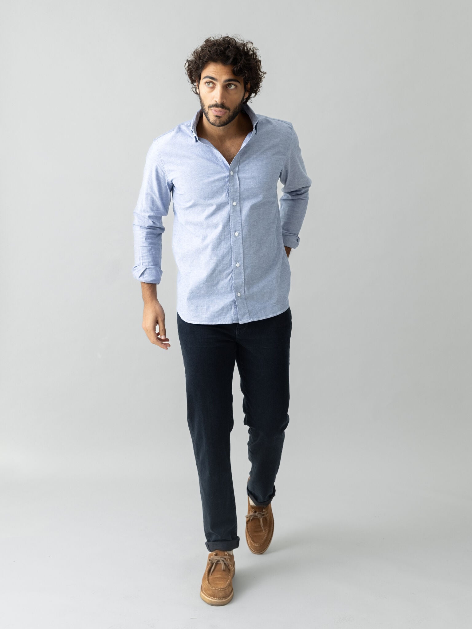 Modelshot / Blue Black Denim / Detail
